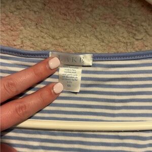 Lake blue and white stripe nightgown